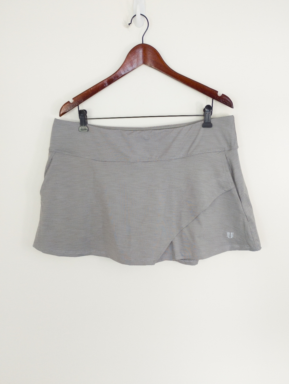 EleVen by Venus Williams Fly Asymmetric Wrap Tennis Skort Gray Size XL